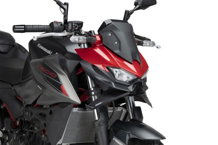Puig Naked Front Spoiler - Kawasaki Z500 / SE 2024-2026 - Carbon Look / Mat Zwart