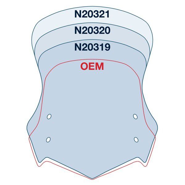 Vervangingsruit National Cycle Vstream Touring Transparant Yamaha Xt1200Z Super Tenere '14-20
