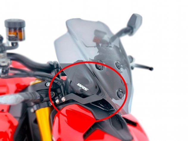 Vervangingsruit model sport WRS Ducati Streetfighter V2 / V2 S '25- donker getint (met support)