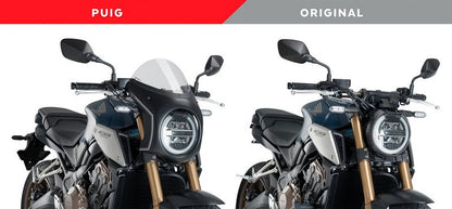 Stuurkuipje Carbon Look Model Retro Fairing Met Ruitje Puig Honda Cb650R '19-23 / Cb1000R '18-20