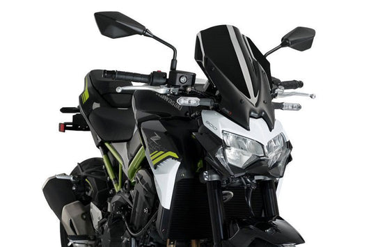 Vervangingsruit naked bike touring Puig Kawasaki Z900 '20-24 zwart
