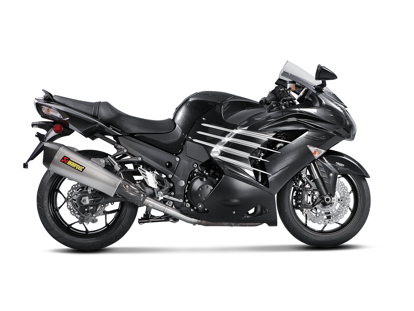 Akrapovič Uitlaat - Kawasaki ZZR 1400, ZX14R 2012-2020 - Slip-On Line (Titanium) - Motor Accessoires