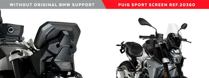 Vervangingsruit Naked Bike Sport Puig Bmw F900R '20- (Zonder Originele Bmw Support)