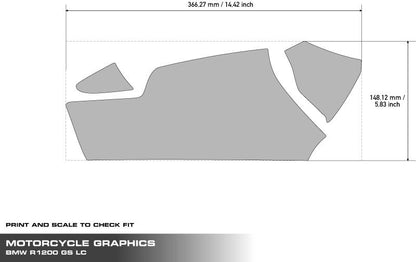 Cardan protection sticker Uniracing BMW R1200GS/ADV / BMW R1250GS/ADV wit