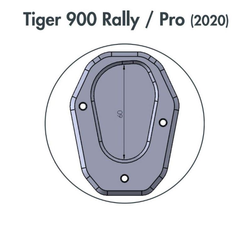 Zijstandaard Vergroter Hepco&Becker Triumph Tiger 900 Rally / Pro 2020