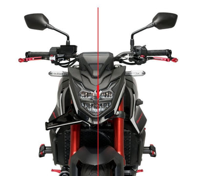 Puig Naked Front Spoiler - Honda CB750 Hornet 2023-2024 - Mat Zwart / Zwart