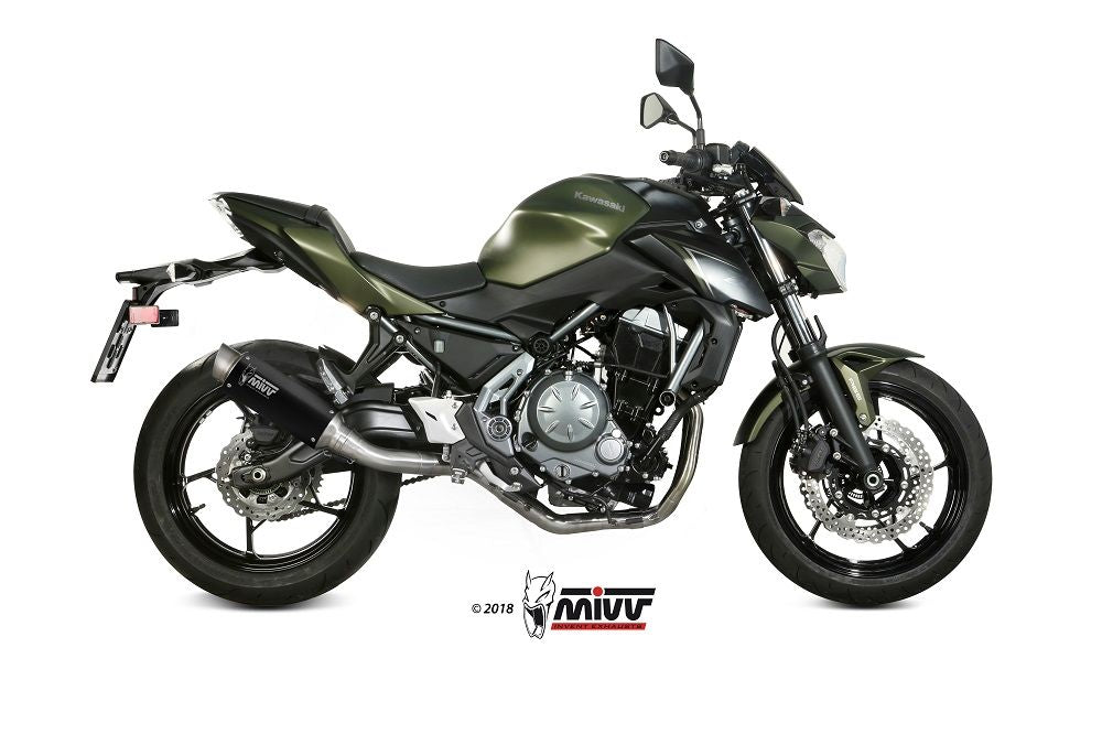 Mivv Systeem Met Gp Pro Black Rvs Kawasaki Ninja 650 / Z650 '23- (2 Lambdas)