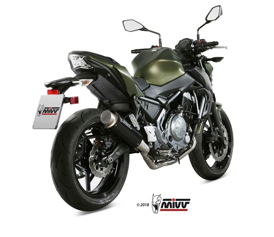 Mivv Systeem Met Gp Pro Carbon Kawasaki Z650 / Ninja 650 '23- (2 Lambdas)