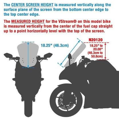Vervangingsruit National Cycle Vstream Touring Transparant Kawasaki Versys 650 '17-'21/1000 '17-'18