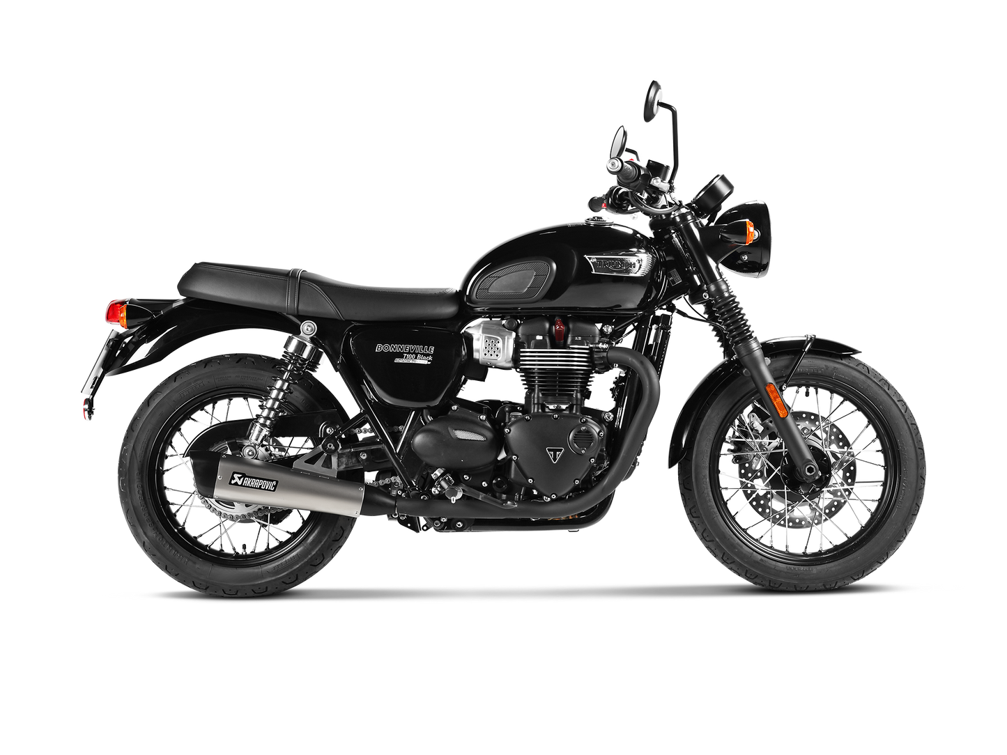 Akrapovič Uitlaat - Triumph Bonneville T100 2017-2020 | Bonneville T120 2016-2020 - Slip-On Line (Titanium) - Motor Accessoires