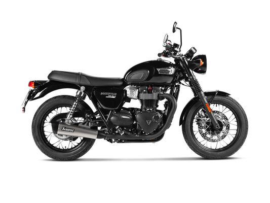 Akrapovič Uitlaat - Triumph Bonneville T100 2017-2 & meer - Slip-On Line (Titanium)