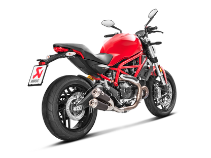 Akrapovič Uitlaat - Ducati Monster 797/797+/659 2017-2020 | Scrambler Café Racer 2017-2020 | Scrambler Icon/Urban Enduro/Classic/Full Throttle 2015-2020 - Slip-On Line (Titanium) - Motor Accessoires