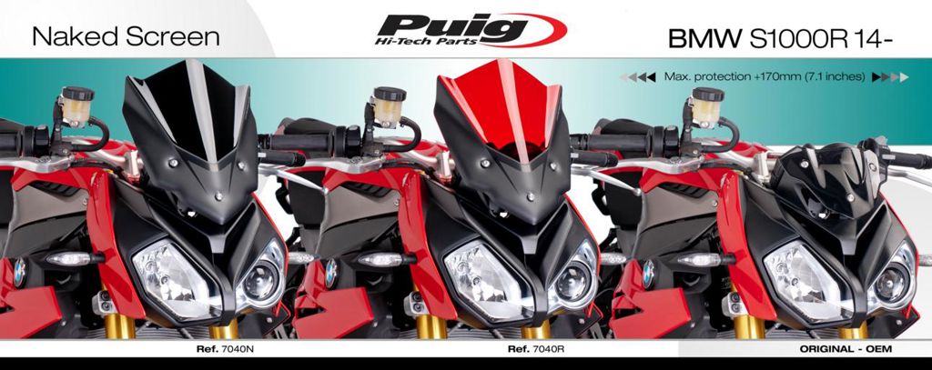Vervangingsruit Naked Bike Puig Bmw S1000R '14-20