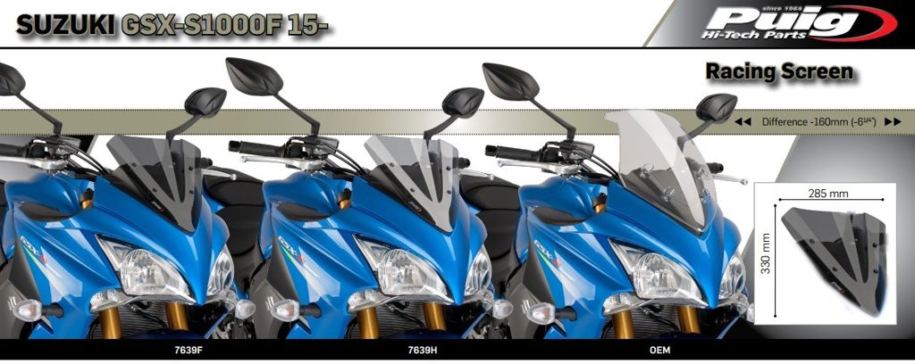 Vervangingsruit Puig Jetstream Suzuki Gsx-S1000F '15-