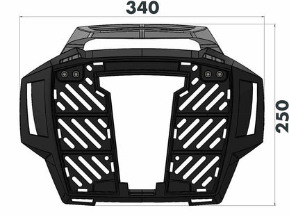 Topdrager Zwart Alurack Hepco&Becker Aprilia Tuareg 660 '25-