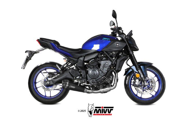 Mivv 2-1 Systeem Met Delta Race Black Rvs Demper Yamaha Mt-07 '25- Goedgekeurd