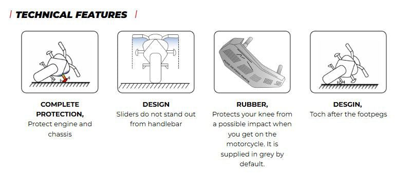 Sliders Puig Model R19 Kawasaki Z650 / Z650Rs