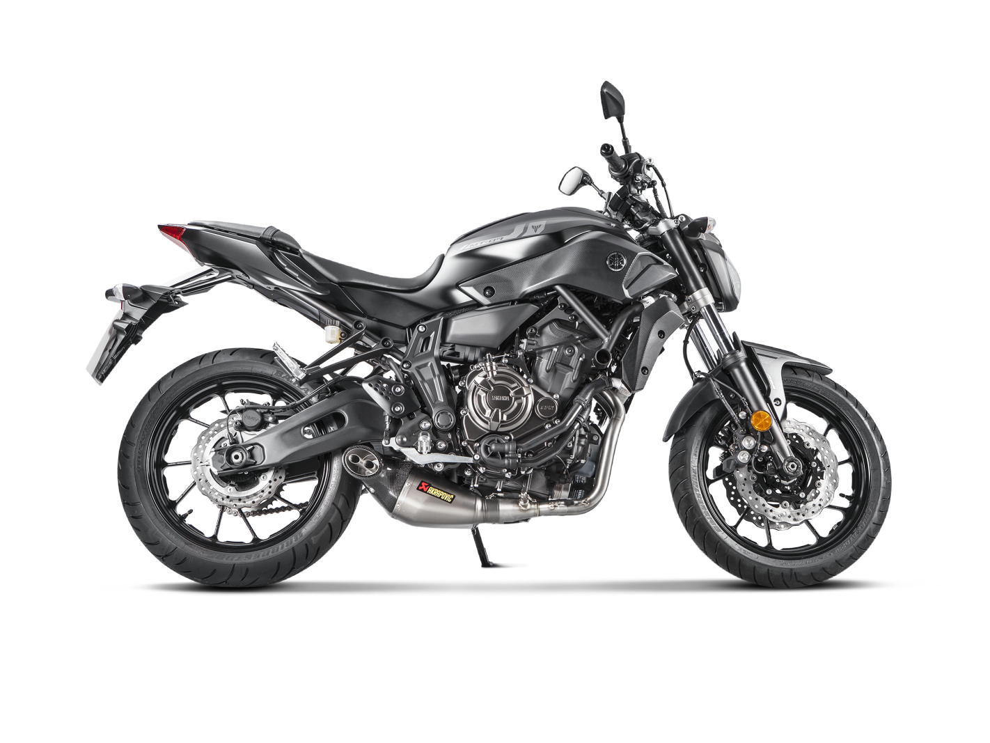 Akrapovič Uitlaat - Yamaha MT-07/FZ-07 2014-2020 & meer - Racing Line (Titanium) MT-07