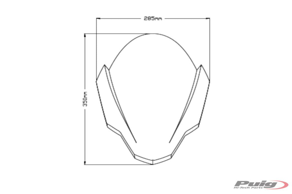 Vervangingsruit Z-Racing Puig Aprilia Tuono 660 / Tuono V4 '21-