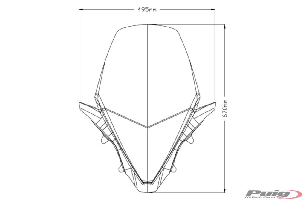 Vervangingsruit V-Tech Line Touring Honda Pcx125/150 '21-24 Donker Getint (Tweede Kans)
