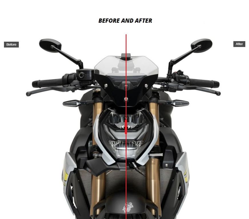 Naked Front Spoiler carbon look Puig voor BMW S1000R / M1000R