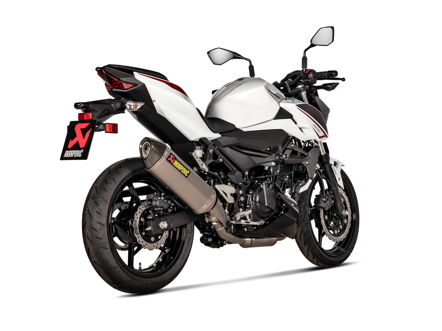 Akrapovič Uitlaat - Kawasaki Ninja 400 2018-2024 | Z400 2019-2024 - Slip-On Line (Titanium) - Motor Accessoires