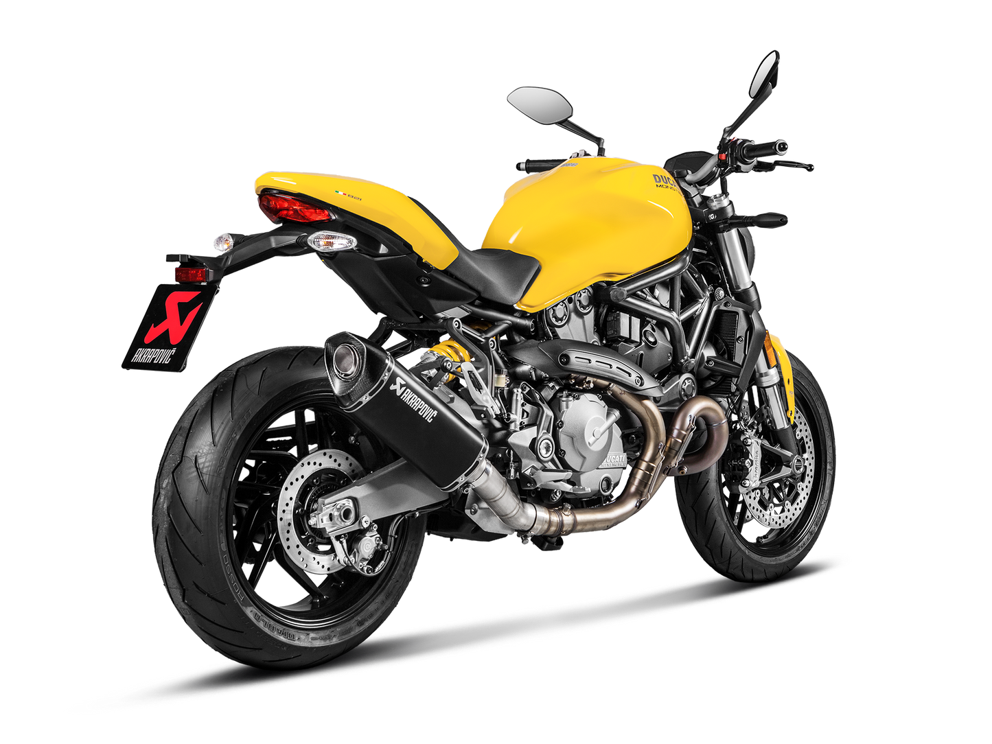 Akrapovič Uitlaat - Ducati Monster 1200 R 2017-202 & meer - Slip-On Line (Titanium)