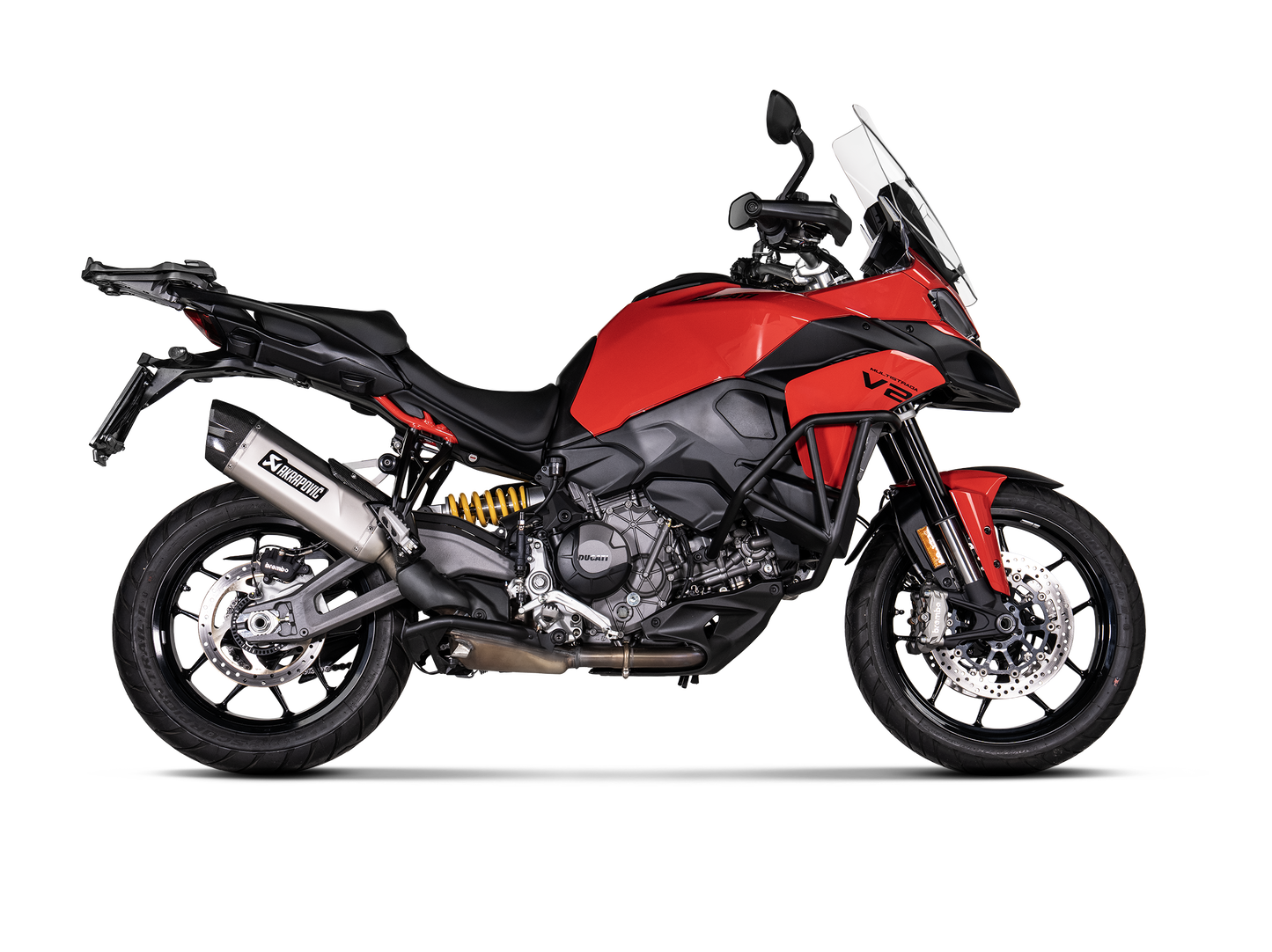 Akrapovič Uitlaat - Ducati Multistrada V2 / S 2025 & meer - Slip-On Line (Titanium)