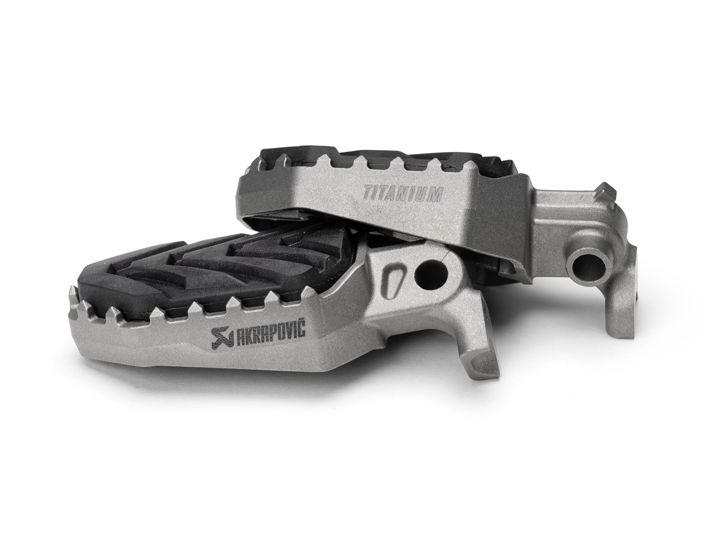 Optionele Akrapovič Uitlaat Accessoires - Yamaha Ténéré 700 2019-2026 - Adventure Footpeg Set (Titanium) - Motor Accessoires