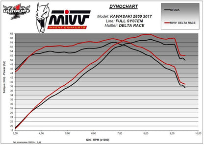 Mivv Systeem Met Delta Race Rvs Kawasaki Ninja 650 / Z650 '17-22 (1 Lambda)