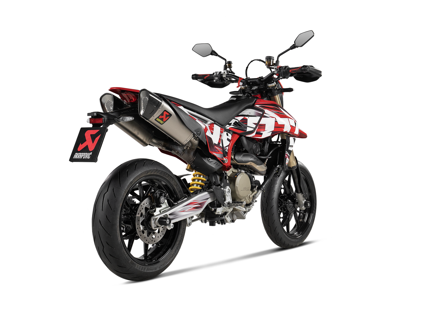 Akrapovič Uitlaat - Ducati Hypermotard 698 Mono / RVE 2024-2026 - Slip-On Line (Titanium) - Motor Accessoires