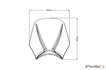 Windscherm Puig Model New Generation Triumph Trident 660 '21-
