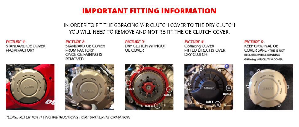 Gb-Racing Engine Cover Set Ducati Panigale V4R '19-22