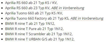 Verstelbare Flex Voetsteunen Achterzijde 22Mm Mizu Diverse Aprilia / Bmw Modellen '21-