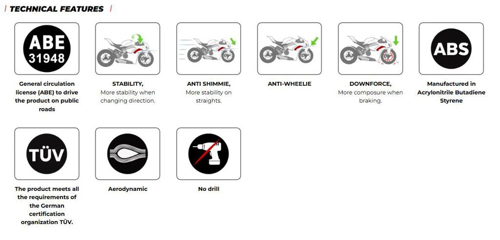 Naked Front Spoiler mat zwart Puig voor Honda CB500 Hornet '24-