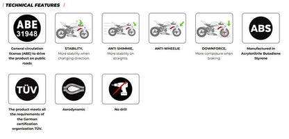 Naked Front Spoiler mat zwart Puig voor Honda CB500 Hornet '24-