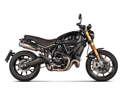 Akrapovic Uitlaat - Motor Accessoires - Ducati Scrambler 1100 - 2021 t/m 2024 - Slip-On Line (Titanium)