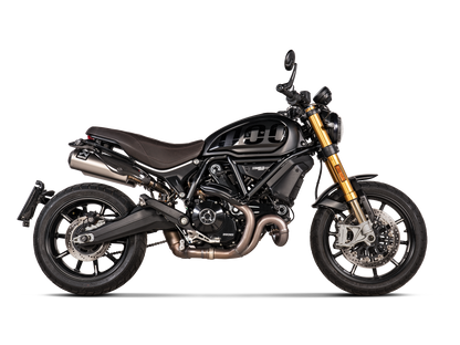 Akrapovič Uitlaat - Ducati Scrambler 1100 2021-2024 - Slip-On Line (Titanium) - Motor Accessoires