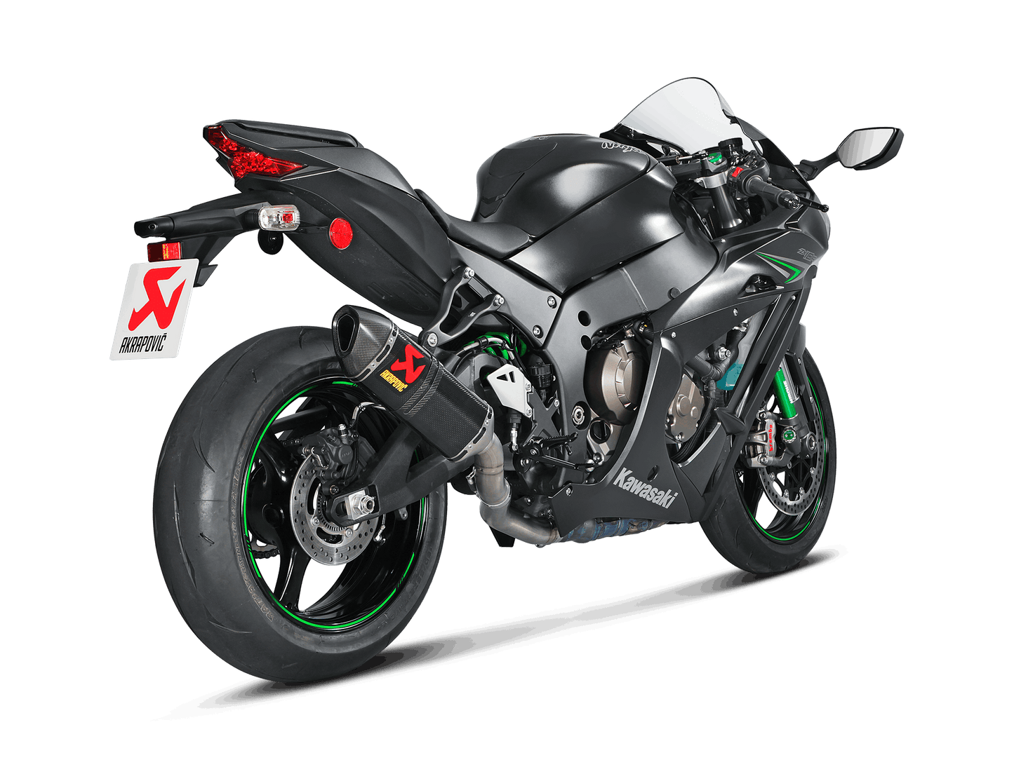 Optionele Akrapovič Uitlaat Accessoires - Kawasaki Ninja ZX-10R 2016-2020 | Ninja ZX-10R SE 2018-2020 | Ninja ZX-10RR 2017-2020 - Muffler bracket with Muffler clamp (Carbon) - Motor Accessoires