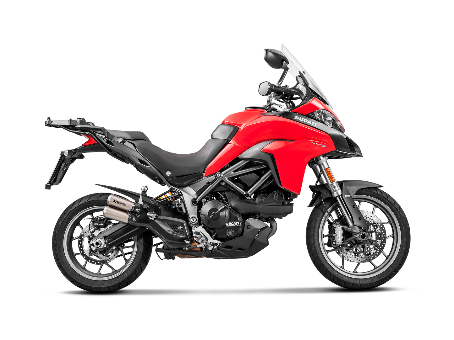 Akrapovič Uitlaat - Ducati Multistrada 1200 Enduro 2017-2018 | Multistrada 1260 Enduro 2019-2020 | Multistrada 950 / 950 S / V2 / V2 S 2017-2020 - Slip-On Line (Titanium) - Motor Accessoires