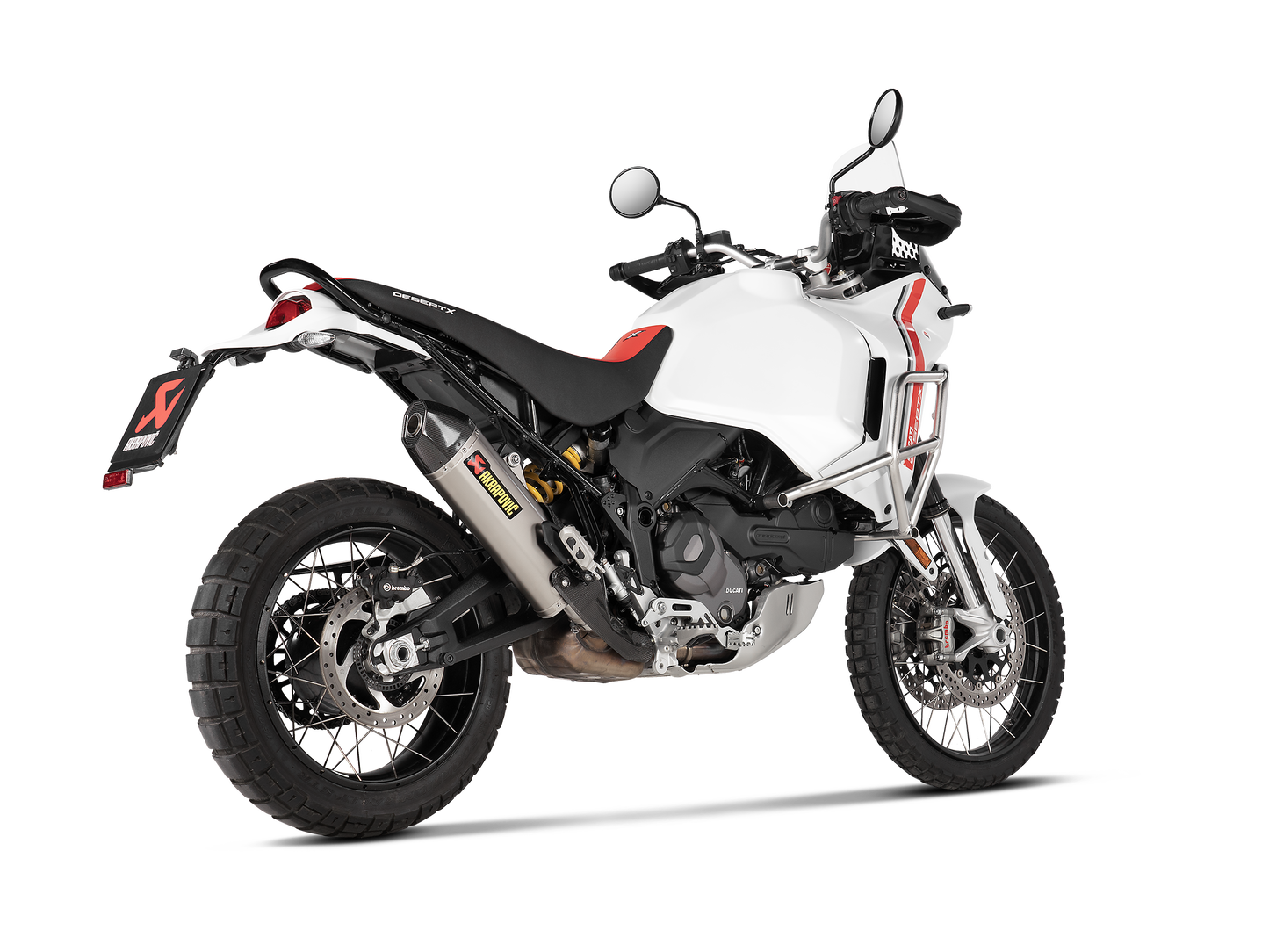 Akrapovič Uitlaat - Ducati DesertX 2022-2024 - Slip-On Line (Titanium) - Motor Accessoires