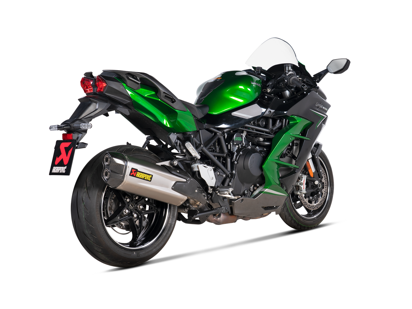 Akrapovič Uitlaat - Kawasaki Ninja H2 SX 2021-2026 - Slip-On Line (Titanium) - Motor Accessoires