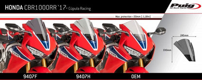 Vervangingsruit Puig Jetstream Honda Cbr1000Rr '17-19