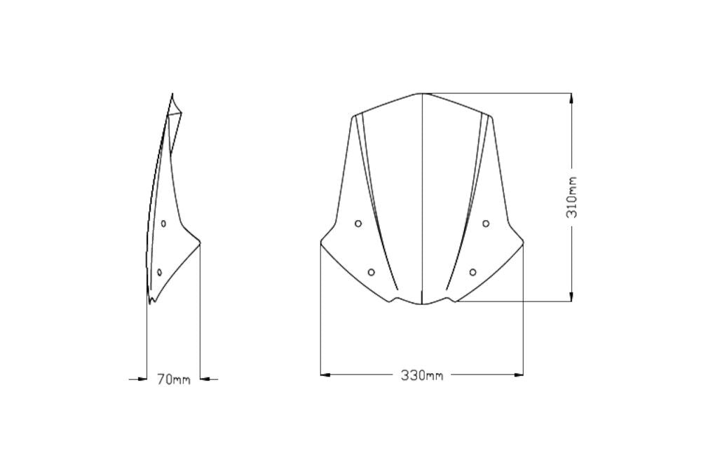 Vervangingsruit Naked Bike Sport Puig Triumph Street Triple S '20- / 765Rs '20-
