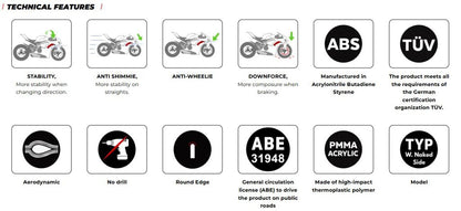 Puig D12 Zijspoilers - Aprilia Tuono 457 2025-2026 - Zwart / Mat Zwart en meer