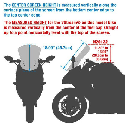 Vervangingsruit National Cycle Vstream Tall Touring Transparant Kawasaki Z1000Sx '17-'19