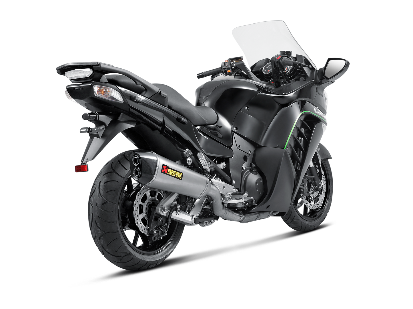 Akrapovič Uitlaat - Kawasaki 1400 GTR 2008-2017 | CONCOURS 14 2008-2017 - Slip-On Line (Titanium) - Motor Accessoires