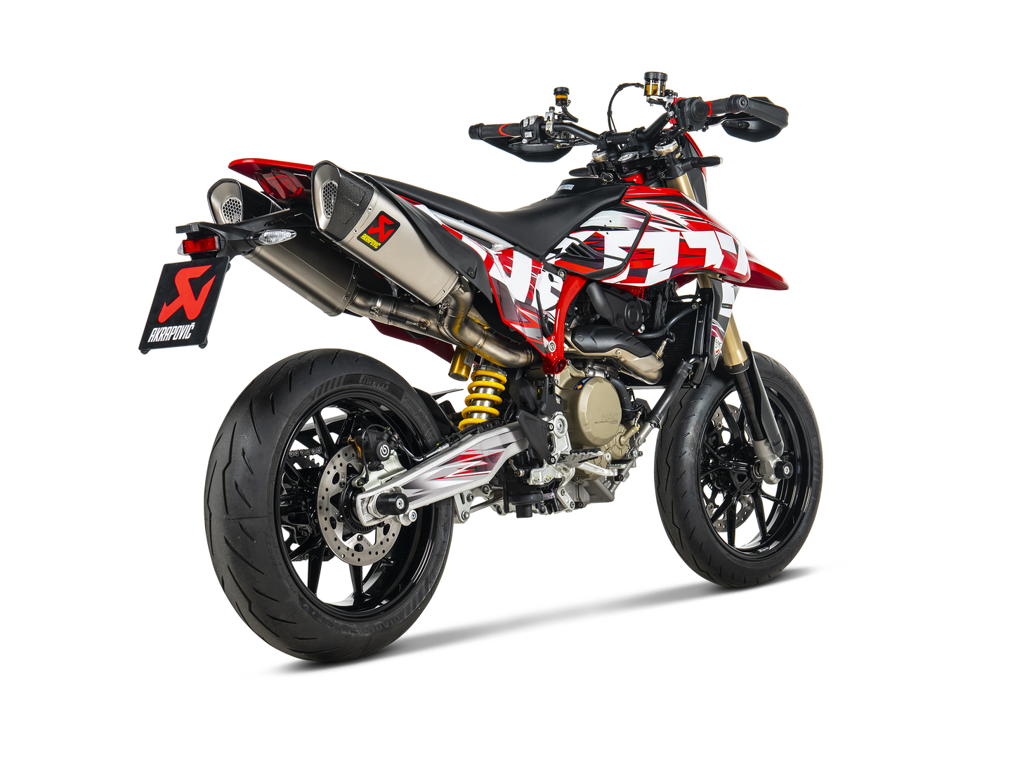 Akrapovič Uitlaat - Ducati Hypermotard 698 Mono / RVE 2024-2026 - Slip-On Line (Titanium) - Motor Accessoires