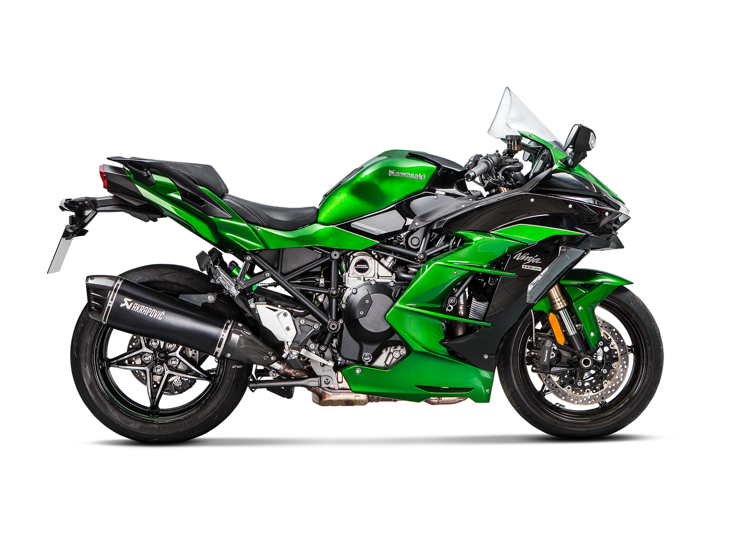 Akrapovič Uitlaat - Kawasaki Ninja H2 SX 2018-2020 - Slip-On Line (Titanium) - Motor Accessoires