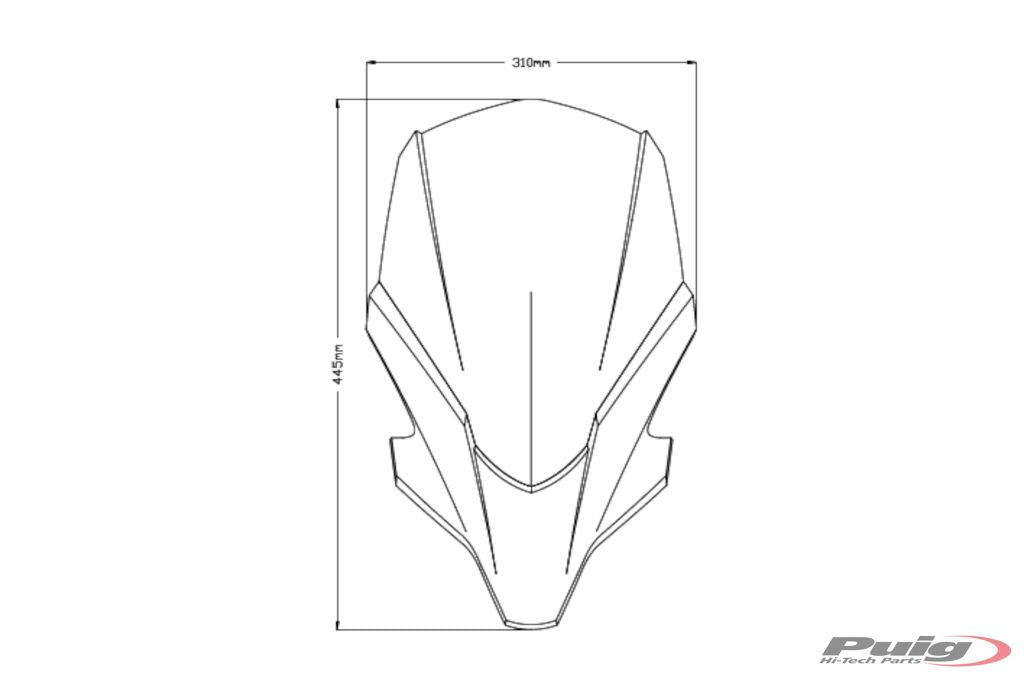 Vervangingsruit Naked Bike Touring Puig Yamaha Mt-07 '21-24